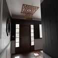 thumbnail image 5 of 38"OD x 9 7/8"ID x 3/8"T Chevron Wood Fretwork Pierced Ceiling Medallion, Walnut, 5 of 16