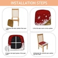 thumbnail image 4 of Red Christmas Snowflake Seat Covers for Dining Room Chairs Set Of 4,Stretch Printed Washable Chair Seat Cover with Elastic Ties and Button,Removable Waterproof Couch Cushion Covers, 4 of 6