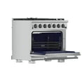 thumbnail image 4 of FORNO Capriasca 48-inch Freestanding Gas Range All Stainless Steel, 8 Brass Burners 160,000 BTU, Wok Support & Griddle, 6.58 cu.ft. Double Ovens with Rotisserie, 4 of 11