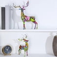 thumbnail image 3 of Esquirla 2pcs Resin Deer Figurine Shelf Tabletop Reindeer Statue Sculpture Illusions Home, 3 of 7