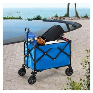 Comie Collapsible Fishing Cart w/11’’ All-Terrain Wheels for Sand,550lb  Large Capacity Beach Wagon Heavy Duty Garden Cart with Rod Holders,Umbrella