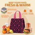 thumbnail image 5 of Pioneer Flower Floral Print Pattern Insulated Lunch Bag for Women & Adults,Large Portable Soft Cooler Lunch Bag,Thermal Food Storage Tote with Pearl Cotton,8.66L,8.75x5.75x9.5 Inch, 5 of 6