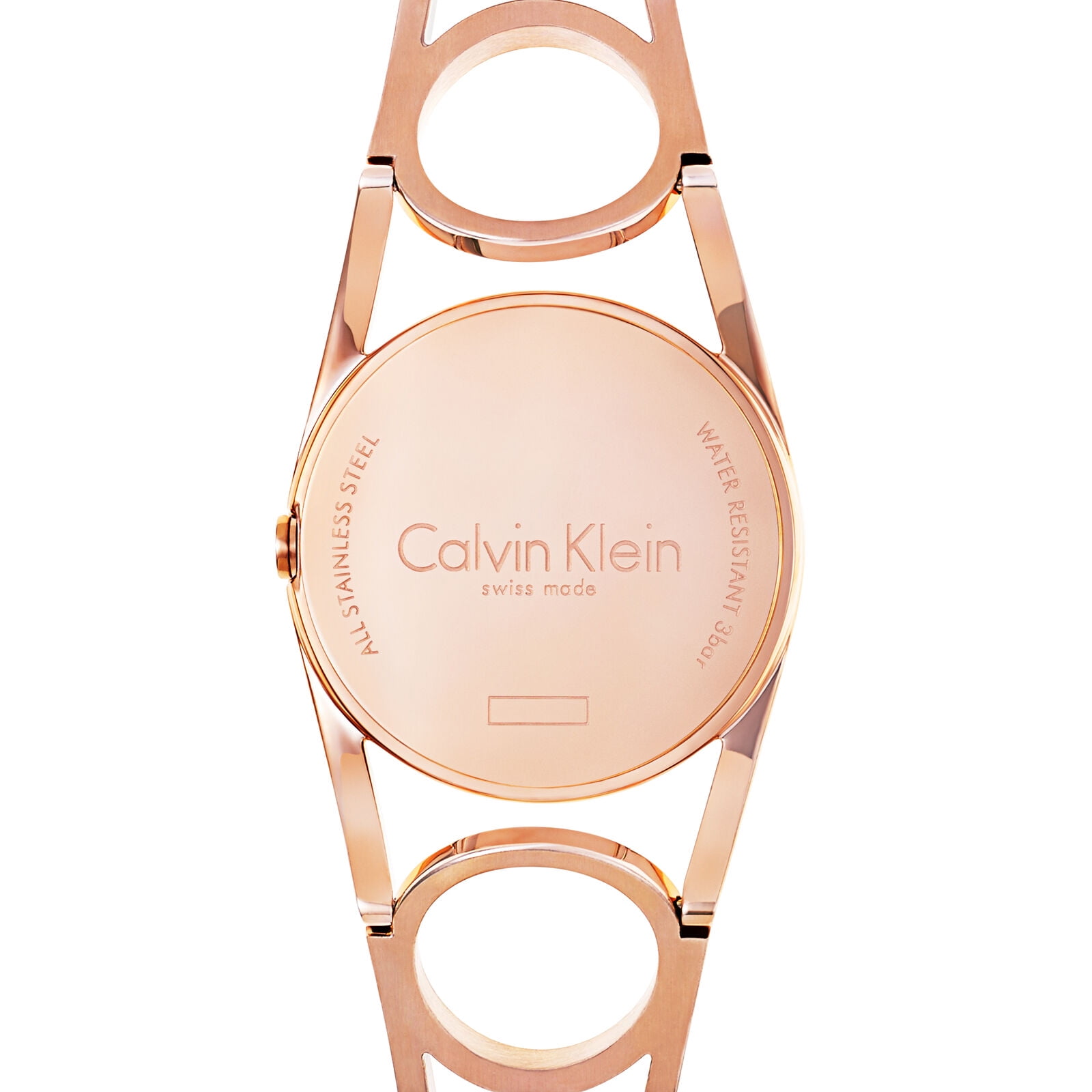 CALVIN KLEIN Round Silver Dial Rose Gold PVD Ladies Watch K5U2S646 Walmart