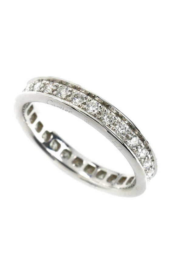 Pre-Owned CARTIER 18K White Gold Ballerina Wedding Diamond Ring, Size 9, 49, 2.8g,... (Good)