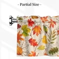 thumbnail image 3 of Fall Short Curtains for Windows Autumn Leaves Valance Curtain for Bedroom 54"x18",Maple Leaf Farmhouse Window Curtains Rod Pocket Valances for Kitchen Decoration, 3 of 7