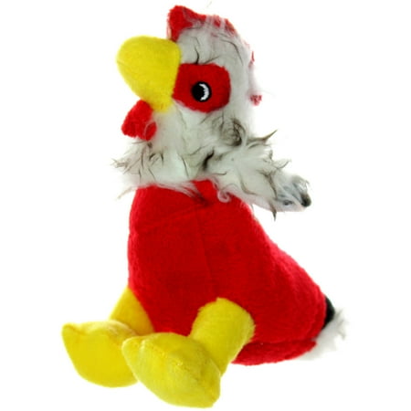 VIP Products Mighty Jr. Farm Rooster Dog Toy, Medium, Multicolor