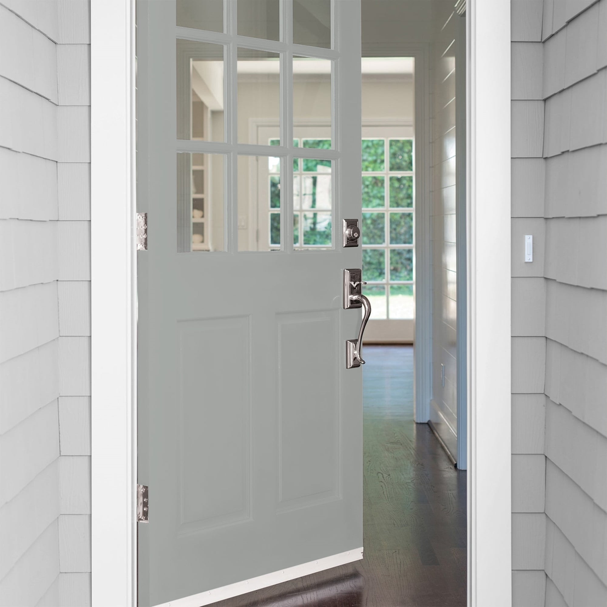 Glidden Fundamentals Stepping Stone / Gray, Satin Exterior Paint, 1 Quart
