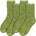 thumbnail image 2 of BambooMN Women's Vintage Chenille Knit Socks - Green - Extra Large - 4 Pairs, 2 of 8