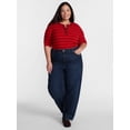 thumbnail image 2 of Terra & Sky Women's Plus Mid Rise Barrel Jeans, 30” Inseam, Sizes 16W-24W, 2 of 6