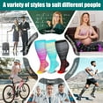 thumbnail image 6 of 3 Packs Wide Calf Compression Socks for Women Men Knee Hight, 6 of 7
