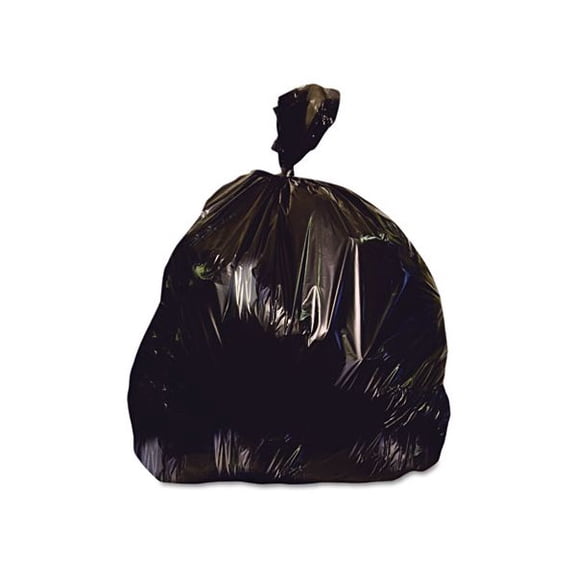 Heritage Low-Density Repro Can Liner, 56 gal, 1.5 mil, 43" x 47", Black, 100/Carton