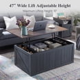 thumbnail image 6 of SinCiDo Coffee Table, Lift Top Coffee Table with Storage for Living Room Furniture Decor, Max Lift High 10", 6 of 7