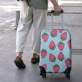thumbnail image 3 of Red Strawberry Plants Blue Pattern Luggage Cover Fashion Suitcase Cover Baggage Covers Fit 25-28 Inch Luggage (Go Travel), 3 of 5