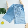 thumbnail image 6 of NAISIBABY Boys Thin Denim Shorts, High Rise with Pockets Summer Baggy Kids Trendy Casual Shorts Light Blue Size 14, 6 of 8