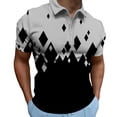 thumbnail image 2 of Blusa y camisa de manga corta con cuello vuelto para hombre, informal, estampada, de moda, de manga corta, con solapa, para hombre, 2 of 7