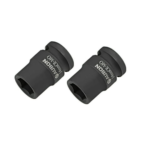 

2 Pcs 1/2 Drive by 14mm Shallow Impact Socket Cr-Mo Alloy Steel 6-Point Metric