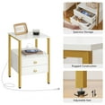 thumbnail image 6 of HOOBRO Nightstand with Outlets and USB Ports Coffee Table with Drawers Sofa Table Living Room Bedroom White and Gold DW43UBZ01, 6 of 10