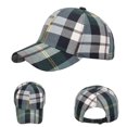 thumbnail image 2 of Baseball Cap Fashion Men Women British Plaid Printed Baseball Caps Duck Tongue Caps Sun Hats Baseball Hat Light Green One Size, 2 of 5