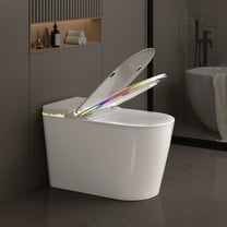 Smart Bidet Toilet Seat with Heated Seat, Self-Cleaning Nozzle, Foam Shield, Automatic Lid, LED Display & Remote Control– Ideal for Kids and Adults