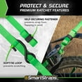 thumbnail image 5 of SmartStraps 1 in. x 20 ft. Green RatchetX Standard Duty Ratchet Tie Down Straps, Padded Handle, 500 lb. Safe Work Load - 4 pack, 5 of 7