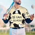 thumbnail image 4 of Fotbe Panda Doing Yoga Baseball Jersey Shirt for Men and Women, Casual Short Sleeves Button Down T-Shirt-X-Large, 4 of 9