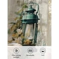 thumbnail image 6 of Sheer Curtains 63 Inch Length, Vintage Oil Light Semi Sheer Curtains Light Filtering Window Treatment, Spring Flowers Leaves Candles Retro Privacy Voile Drapes for Living Room Bedroom 52x63 Inch, 6 of 7