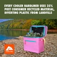 thumbnail image 6 of Ozark Trail Small Coated Cooler with Removable Hardliner, 12 Can Capacity, Summer Vibes Collection, Bright Pink, 6 of 9