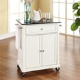 thumbnail image 2 of Bowery Hill Granite White/Black Kitchen Cart Rectangular Adjustable Shelf 35.5"H Unassembled, 2 of 7