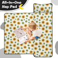 thumbnail image 4 of Sunflower and Bud White Pattern Teens Toddler Nap Mat with Pillow, Sleeping Mat Bag for Preschool Daycare 59"x22", 4 of 6