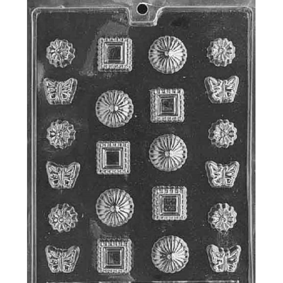 Grandmama's Goodies AO015 Fancy Assortment Chocolate Candy Soap Mold with Exclusive Molding Instructions