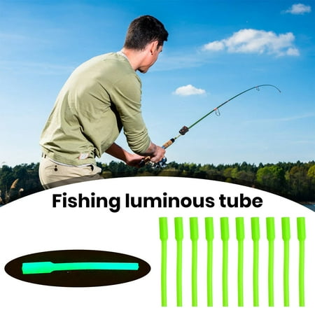 Sportteer Fishing Luminous Tube Fish Attracting Tube Luminous Fishing Tube Set for High Visibility Fluorescent Protectors