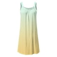 thumbnail image 4 of Robe d'Été Mode Femme Dégradé Imprimé Plissé Sans Manches Plage Vacances, 4 of 4