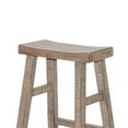 thumbnail image 3 of Rena Barstool Set of 2, Saddle Style Seat, Light Brown Mahogany Wood, 3 of 6