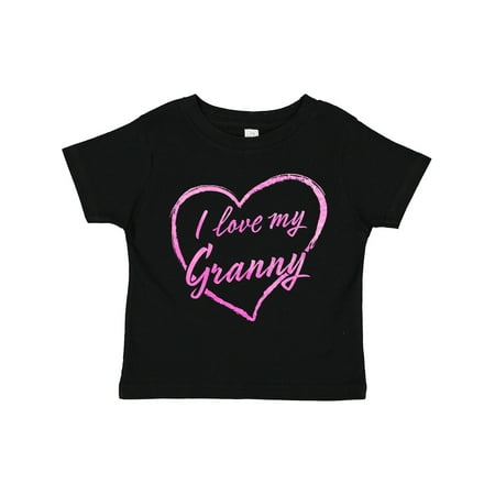 

Inktastic I Love My Granny in Pink Chalk Heart Gift Toddler Boy or Toddler Girl T-Shirt