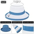 thumbnail image 6 of Catalonia Bucket Hat for Women Wide Brim Foldable Outdoor Travel Beach Safari Blue/White, 6 of 8