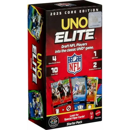 Mattel MTTJHG46 UNO Elite NFL Starter Pack 2025 Card Game