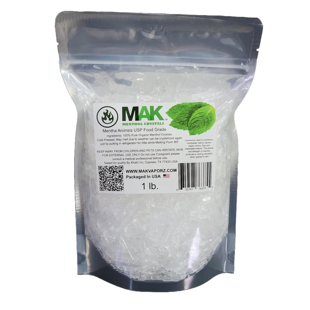 Los cristales de mentol hacen que el cristal de mentol, 454 g, sea 100% natural