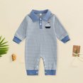 thumbnail image 2 of KJameas Baby Boys Girls Romper Polo Collar Boat Embroidered Long Sleeve, 2 of 6