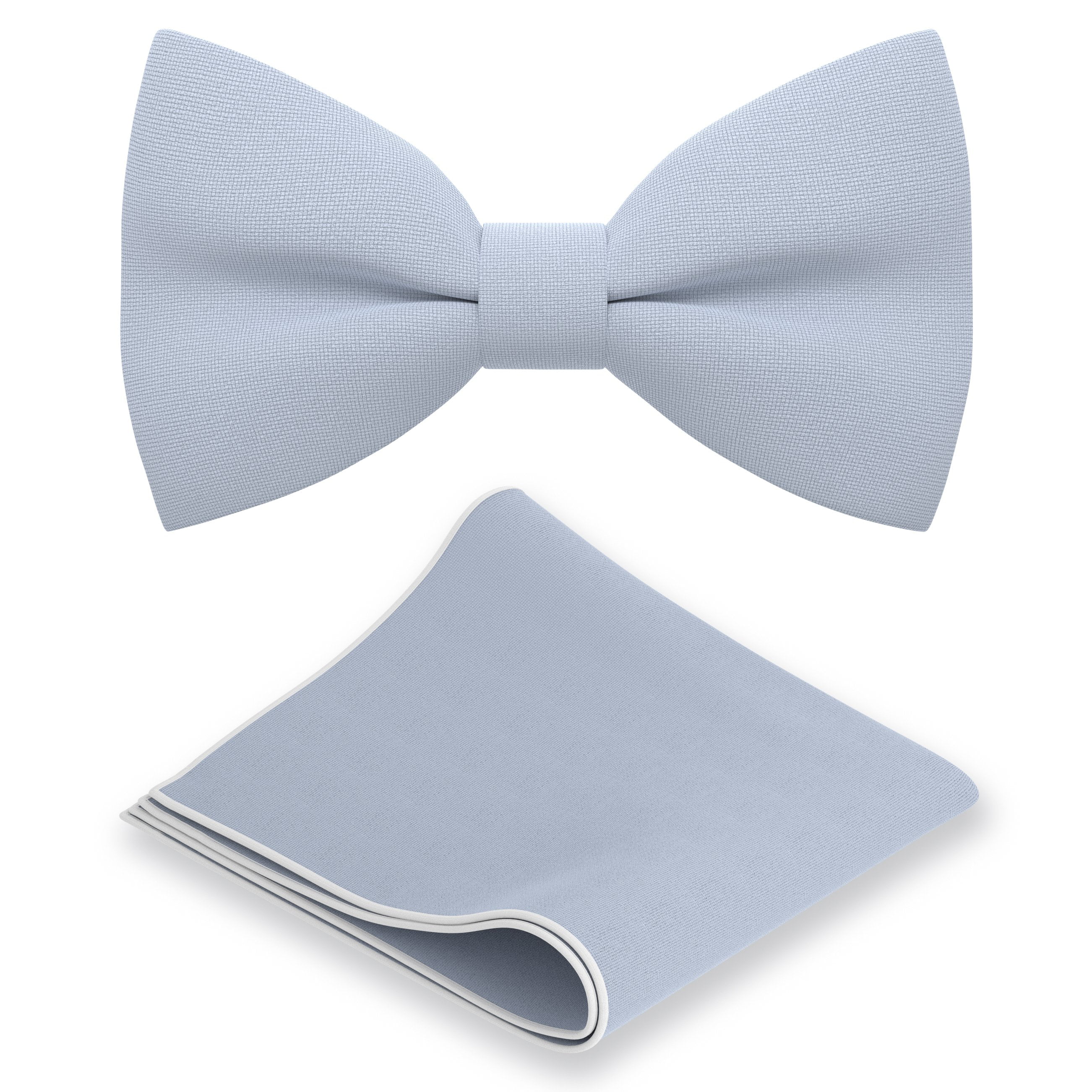 Mens Fuchsia Plaid Cotton Bow Tie and Hanky Set