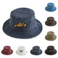 thumbnail image 3 of WOYY UPF 50+ Vintage Boys Sun Hat Wide Brim Breathable Bucket Hat Kids Fisherman Hat, 3 of 3