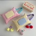 thumbnail image 3 of Caja de pañuelos para automóvil de color macarrón de estilo coreano, funda de pañuelos impermeable, bolsa de pañuelos, linda bolsa colgante para toallitas de cochecito de bebé, 3 of 5