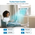 thumbnail image 4 of Ourlova 8000BTU Smart Window Air Conditioner with Remote Control Dehumidification Energy Efficient Quiet Operation 350 Square Feet 110 115V, 4 of 7