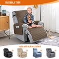 thumbnail image 6 of KINCAM Waterproof Recliner Chair Covers, Non-Slip Recliner Protector with Side Storage Pocket Washable Furniture Cover, Brown 30", 6 of 9