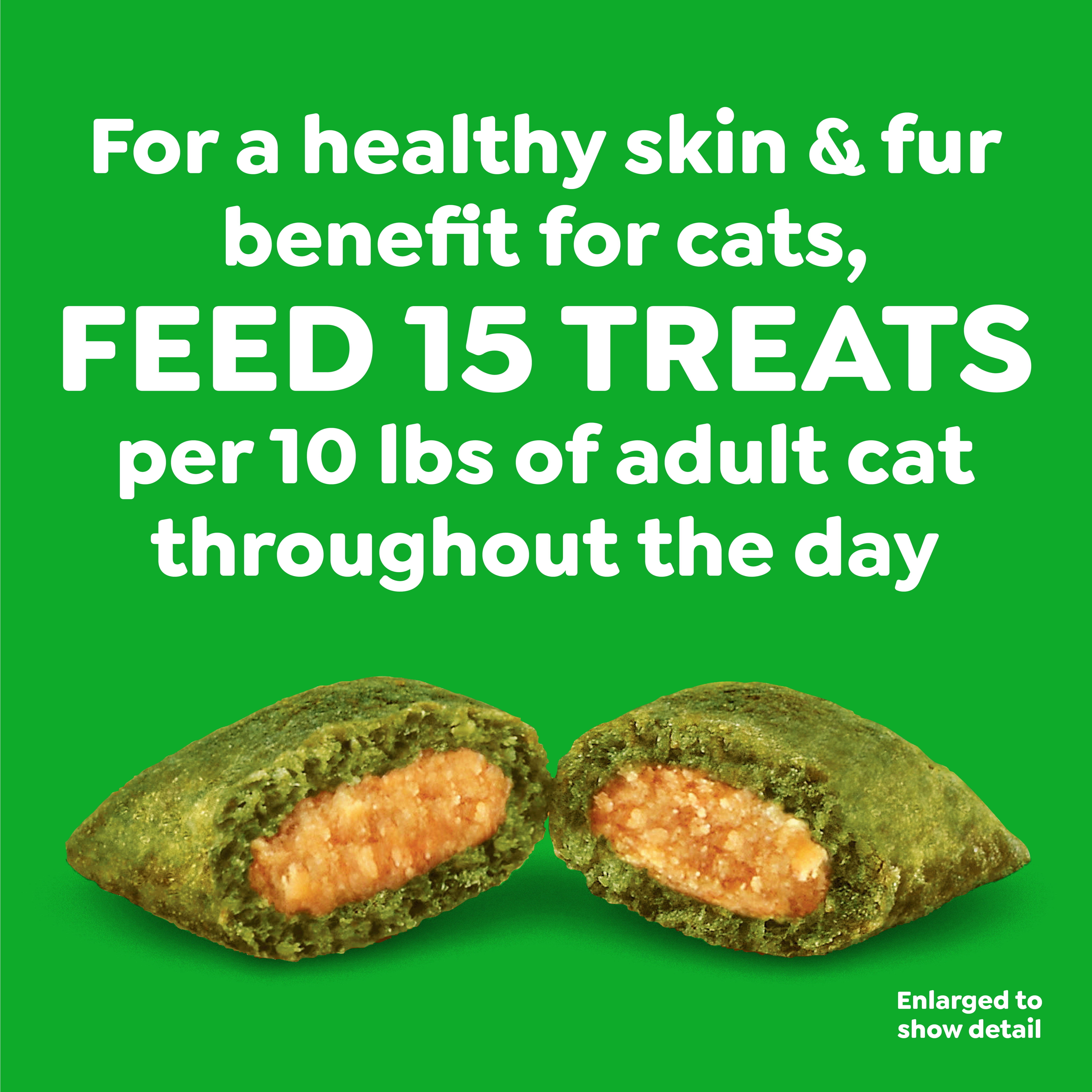 Greenies Feline Smartbites Salmon Flavor Skin & Fur Health Cat Treats, 4.6 oz Pack