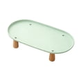 thumbnail image 2 of Soporte elevado para comedero de gatos con base antideslizante lavable y soporte para bebedero y comedero de gatos. Verde 38cmx21cm, 2 of 9
