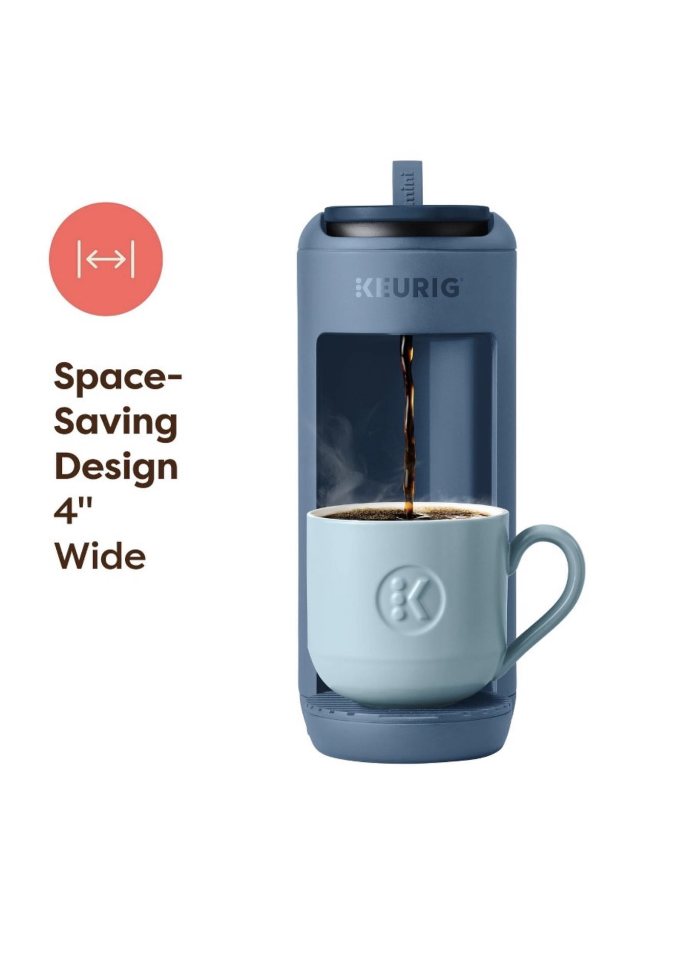 Keurig K-Mini Mate Single-Serve K-Cup Pod Coffee Maker Deep Blue Sea
