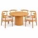 thumbnail image 1 of Ilios Innova | Comedor Redondo Moderno de Madera con 6 Sillas Acolchadas, , Diseño Decorativo para Comedor, Sala o Espacios Contemporáneos, 1 of 9
