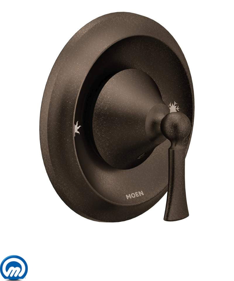Moen Wynford Posi-Temp Badewannen-/Duscharmatur – Gebürstetes Nickel, Mit Moentrol Ventil, Menlo XL Duschkopf