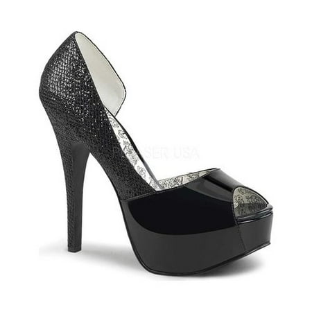 - Women's Pleaser Pink Label Teeze 41W Open-Toe Platform Pump