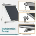 thumbnail image 5 of MCombo Patio Window Awnings 6.25'x8', Fully Assembled Manual Retractable Sunshade Canopy for Windows, 4167 (Dark Grey), 5 of 8